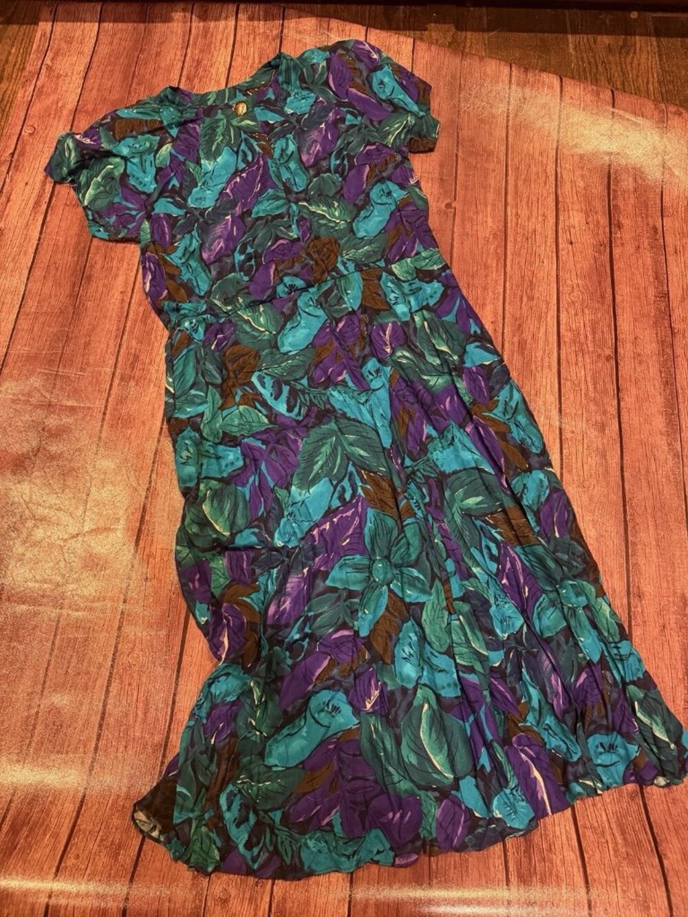 Women’s Vintage Jessica Howard By Mitchell Rodney Bold Floral Dress Size 16